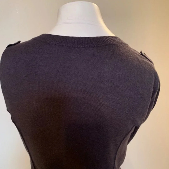 Planet Casual Lg Slv Fitted Cardigan Sweater w Ribbed Scoop Neck Gray Sz XS - Picture 8 of 10